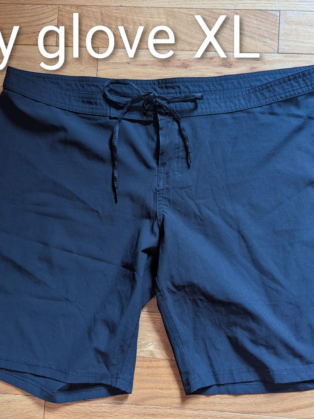 Women's Xl Black Swim Trunks with Drawstring Short